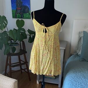 Wild Fable Yellow Floral Mini Dress